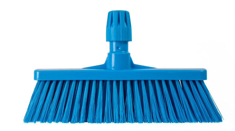 Niebieska szczotka podłogowa IGEAX z linii Hygiene
